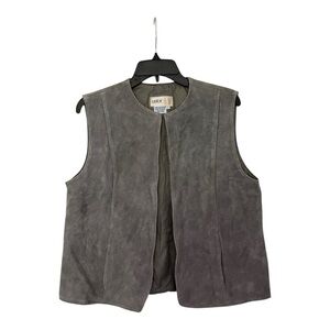 Vintage Astor One light grey leather vest